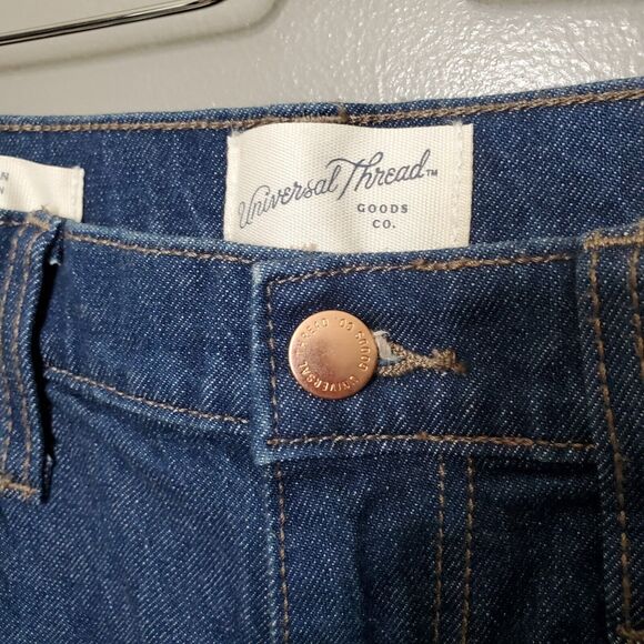 Universal Thread Balloon Jeans Womens Size 4R High Rise Tapered Dark Wash New - Picture 5 of 12